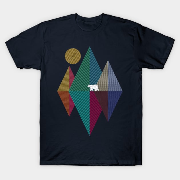 Geometry mountain bear T-Shirt by clingcling